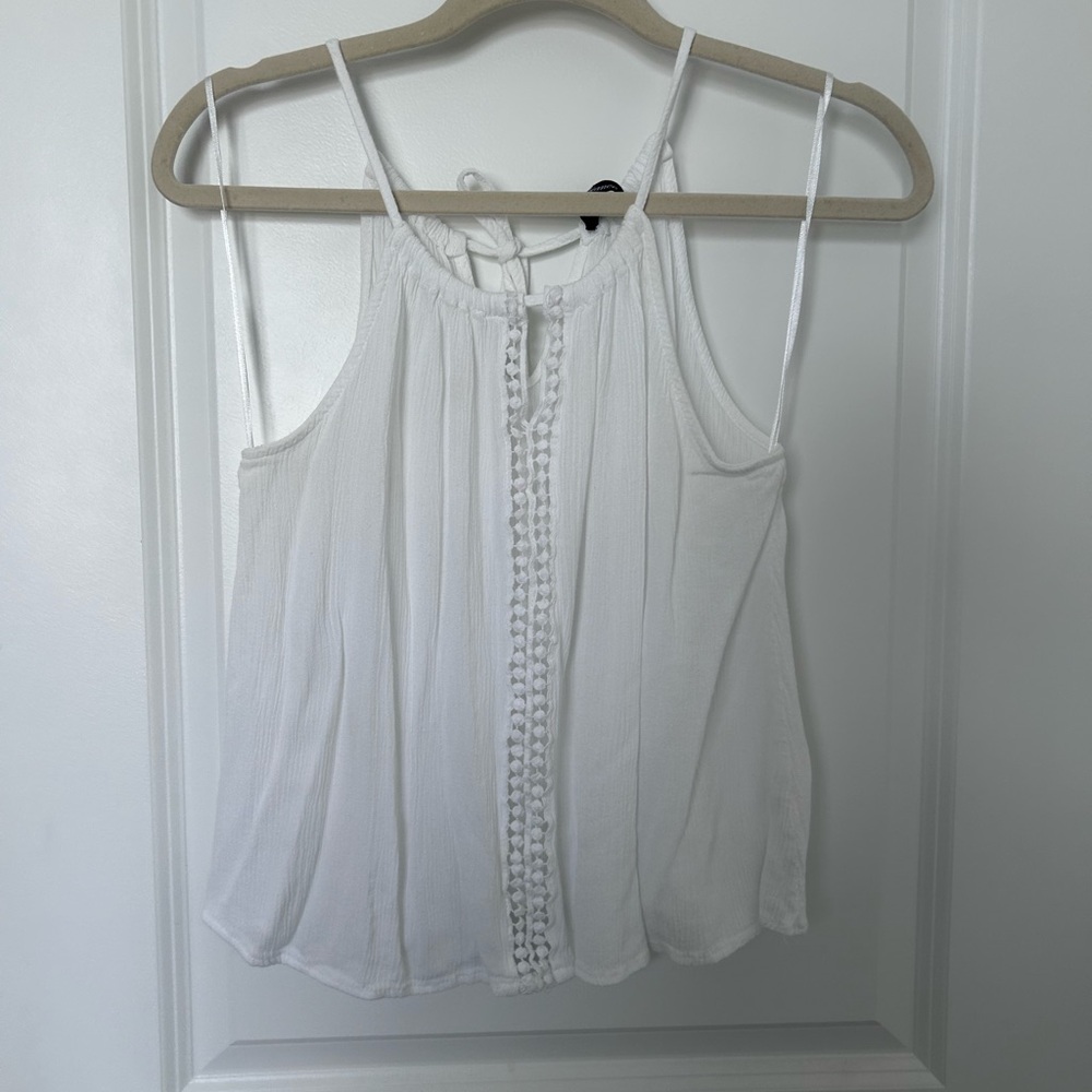 Ambiance White Sleeveless Top